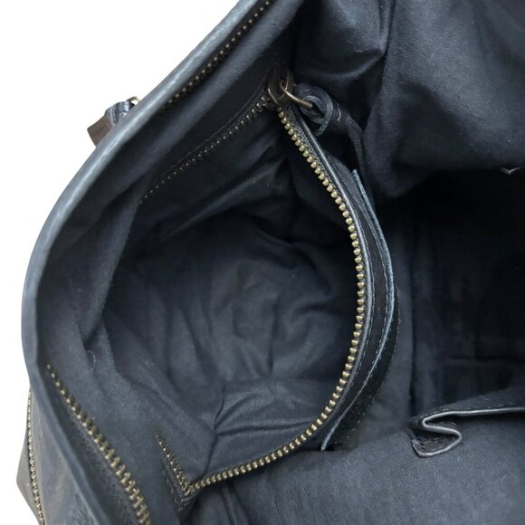 AMSTERDAM HERITAGE Shoulder Bag Black Slouchy Multiple Zippers Bronze Hardware - Picture 7 of 15